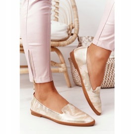Damen Loafer Sergio Leone MK700 Gold beige grün golden 1