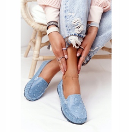 Rio Flore Umweltfreundliche Lederslipper Blau 2