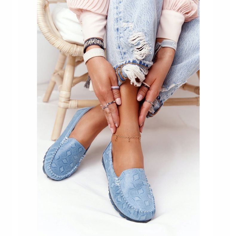 Rio Flore Umweltfreundliche Lederslipper Blau 2