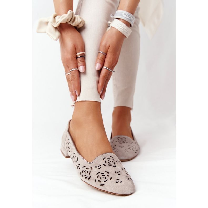 Loafer mit Lochmuster Sergio Leone BL627 Cappuccino beige 2