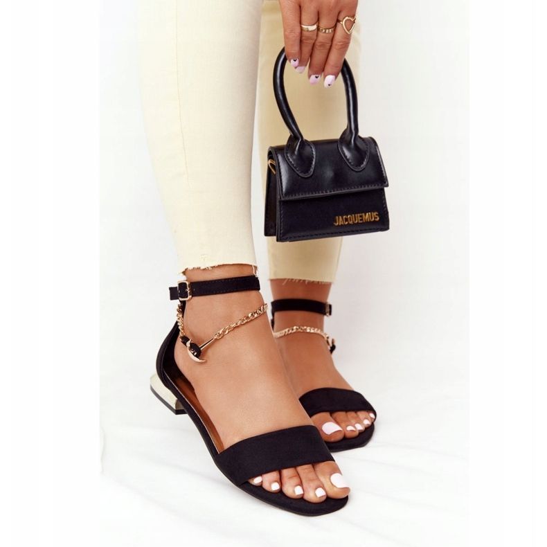 Sandalen mit goldenen Absätzen Vinceza 21-17119 Schwarz 2