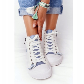 High-Top-Sneaker für Damen Big Star HH274160 Weiß blau 2