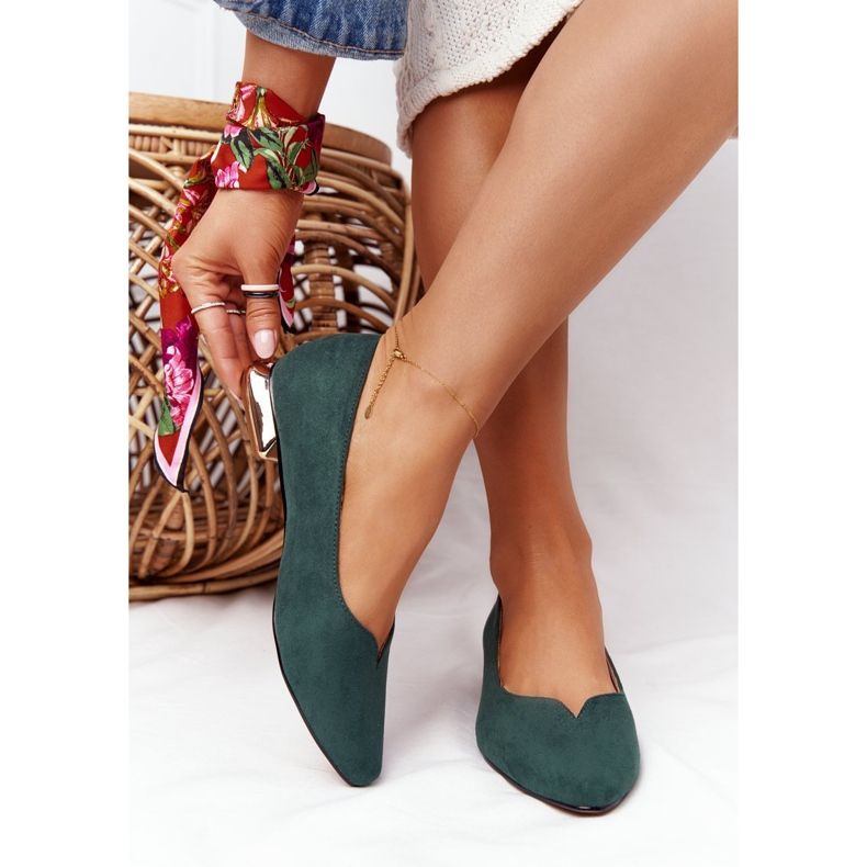 Grüne Loafer mit goldenen Absätzen Vinceza 21-10601 1