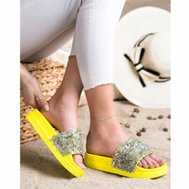 Seastar Modische Hausschuhe aus Kristall silber- gelb 1