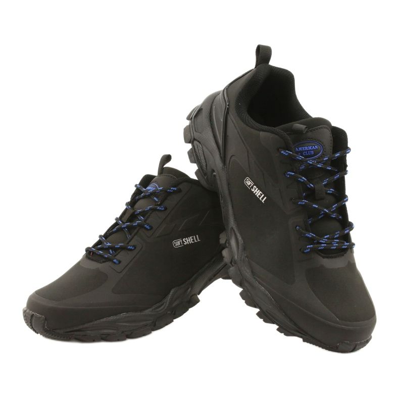 American Club ADI gebundene Sportschuhe American wasserdichte Softshell HL17 schwarz blau 3