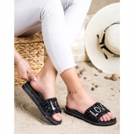 SHELOVET Liebe Plateauschuhe schwarz 1