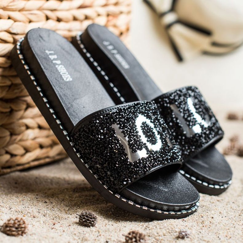 SHELOVET Liebe Plateauschuhe schwarz 2