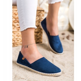 SHELOVET Espadrilles zum Hineinschlüpfen in Marineblau 1