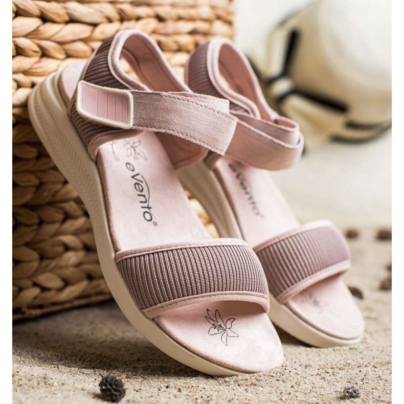 Evento Bequeme Sandalen mit Klettverschluss 20SD88-2022 rosa 1