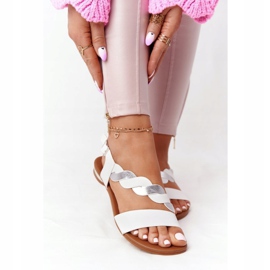 Ledersandalen Vinceza 21-17117 Weiß und Silber silber- 2