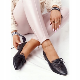 Durchbrochene Loafer auf silbernem Absatz Vinceza 21-10602 Schwarz 1