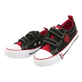 American Children's American Club LH62 schwarze Klett-Turnschuhe 2