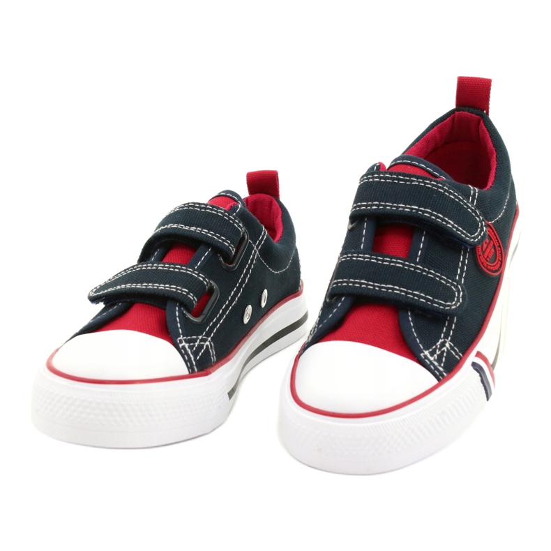 Amerikanische Kinder American Club LH62 Marineblaue Turnschuhe rot 1