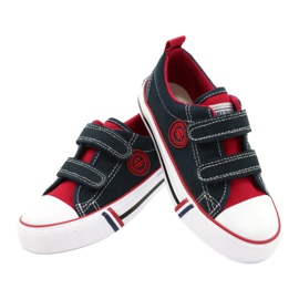 Amerikanische Kinder American Club LH62 Marineblaue Turnschuhe rot navy blau 3
