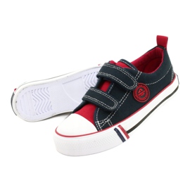 Amerikanische Kinder American Club LH62 Marineblaue Turnschuhe rot navy blau 2