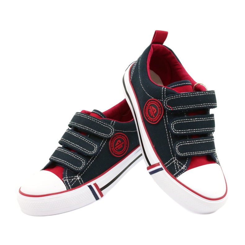 Kinder-Sneaker mit Klettverschluss American Club LH61 Marineblau 3