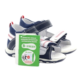 Ledersandalen für Klettverschluss 81824 Marine/Red Bartek blau 5