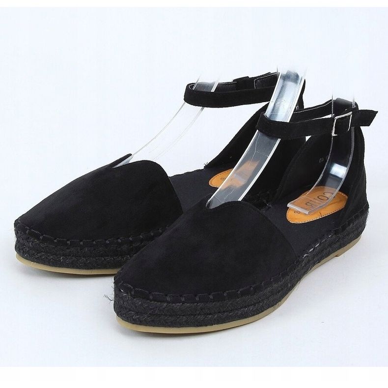 Schwarze Espadrilles mit Schnitt 1219 Black 1