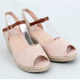 Espadrilles mit offener Spitze beige 77-207 Nude braun 1