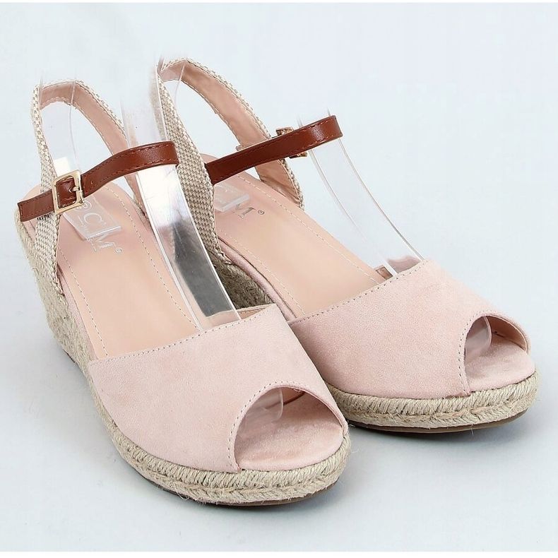 Espadrilles mit offener Spitze beige 77-207 Nude braun 1