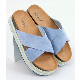 Blaue Korkhausschuhe LS016 Blau 1