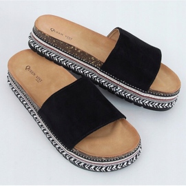 Schwarze Korkhausschuhe 218-211 Schwarz 1