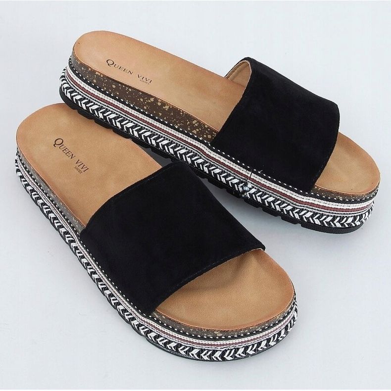 Schwarze Korkhausschuhe 218-211 Schwarz 1