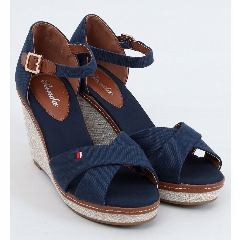 Keilsandalen BL-70 Navy marineblau 1