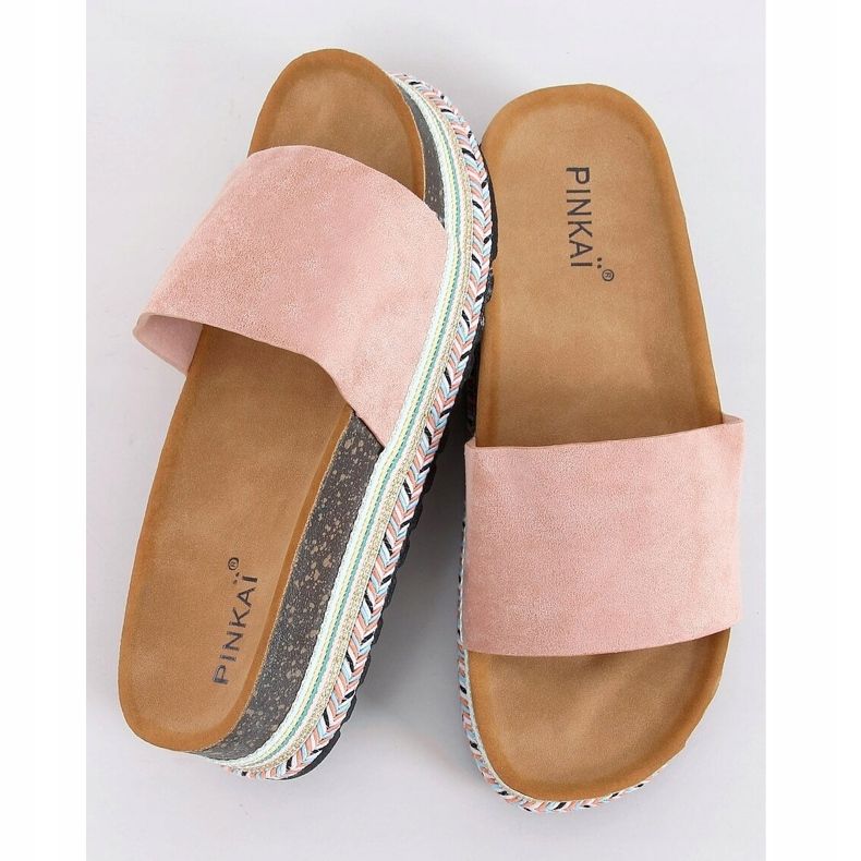 Rosa Kork Hausschuhe LS015 Rosa 1