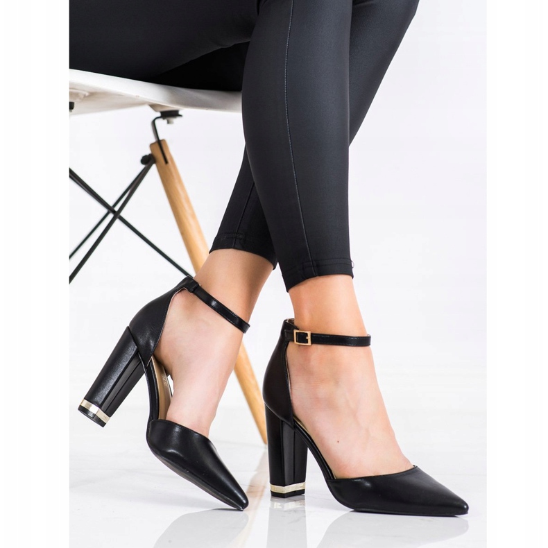 Diamantique Stilvolle Pumps in Spitz schwarz 2