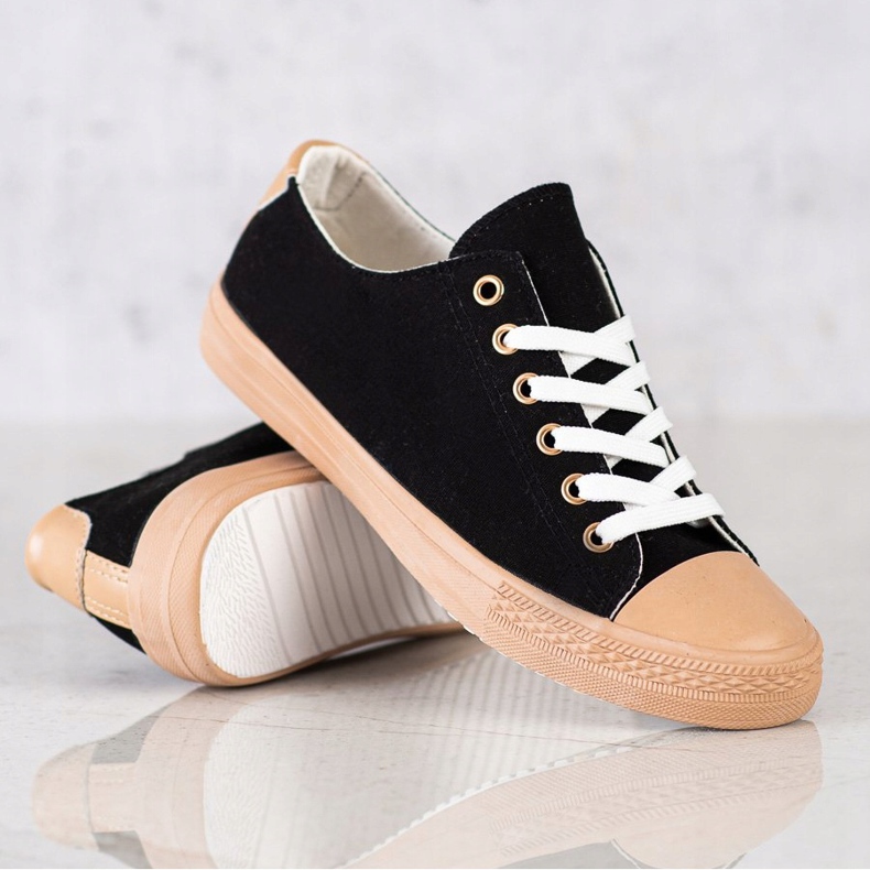 SHELOVET Textil-Sneakers schwarz 1