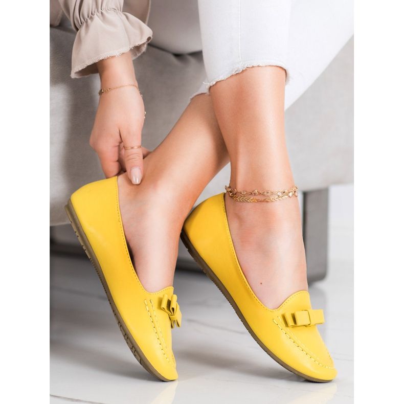 SHELOVET Gelbe Lords mit Öko-Leder 1