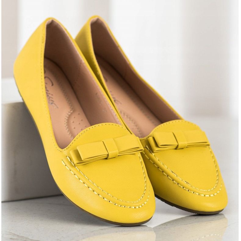 SHELOVET Gelbe Lords mit Öko-Leder 2