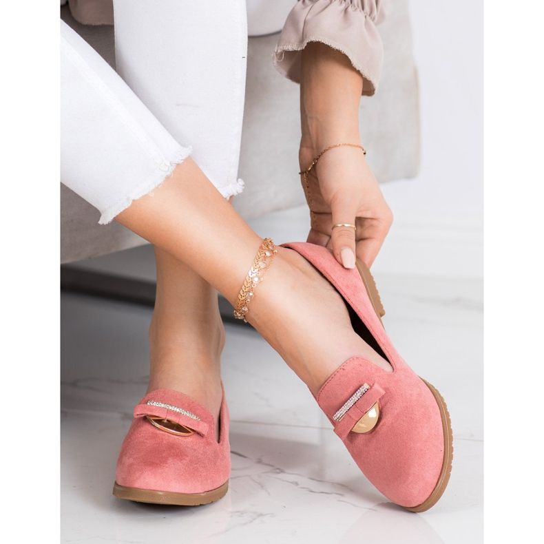 SHELOVET Elegante Herren mit Zirkonia rosa 1