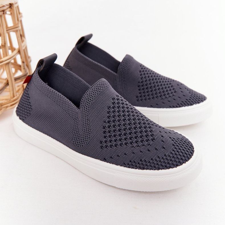 Kinder Slip-On Big Star HH374104 Grau Slip-On Sneakers 2