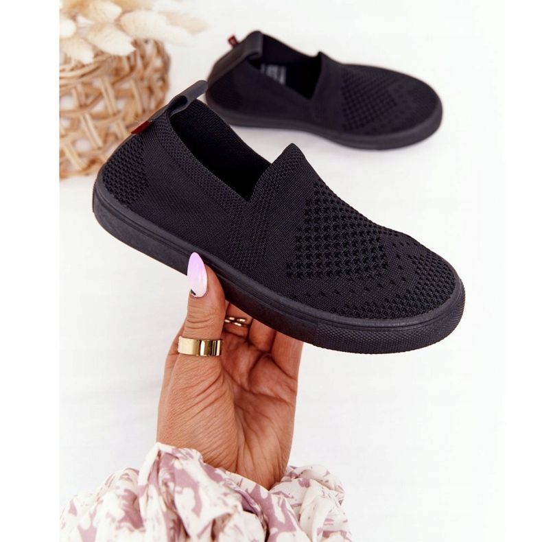 Kinder Slip-On Big Star HH374107 Schwarze Slip-On Sneakers 1