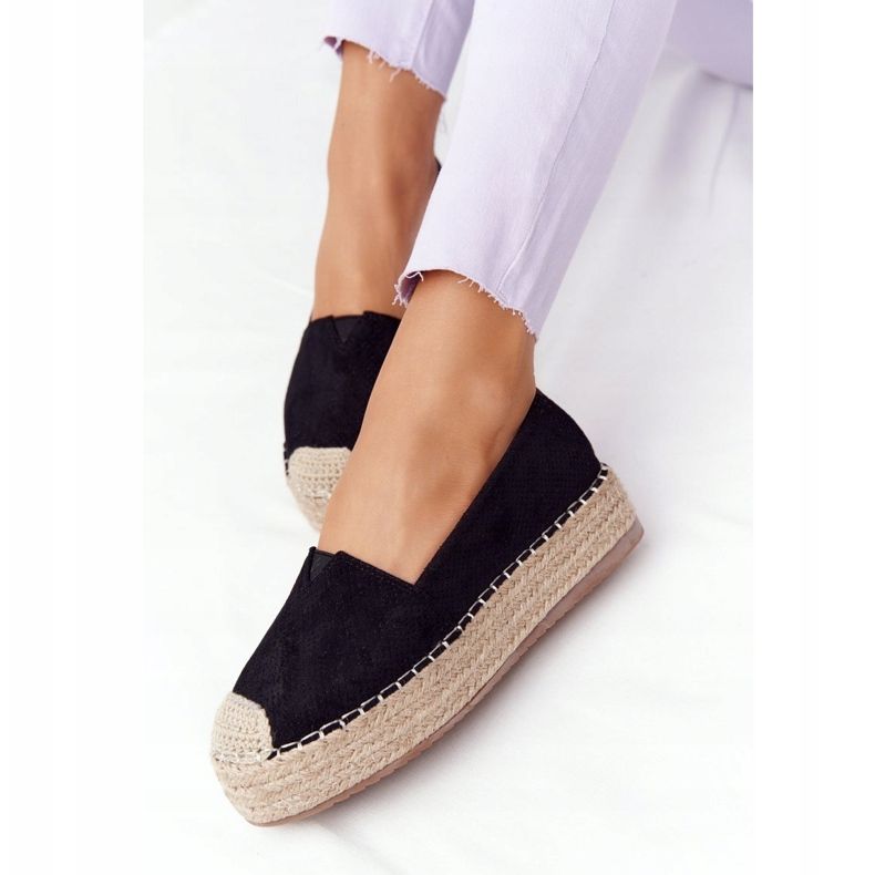 Espadrilles On The Straw Platform Black Highway schwarz 2