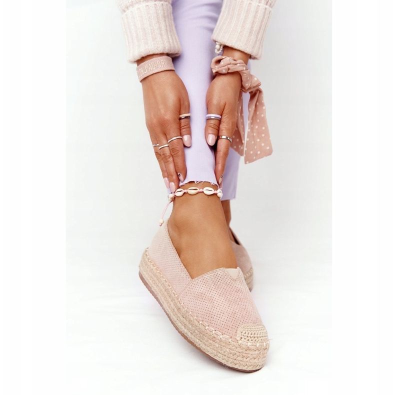 Espadrilles auf der Straw Platform Beige Highway 2