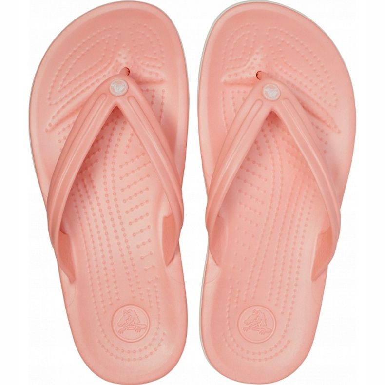 Crocs Damenhausschuhe Crocband Flip hellrosa und weiß 11033 6KP 2