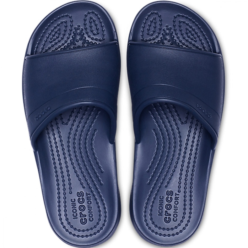 Crocs Classic Slide Kinder Hausschuhe für Kinder 204981 410 marineblau 2