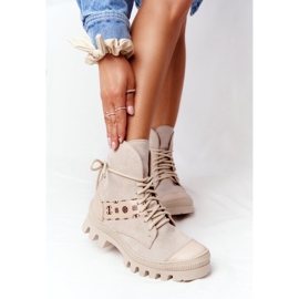 Lewski Shoes Wildlederstiefel Workery Lewski Schuhe 2942-0 Light Beż beige 2