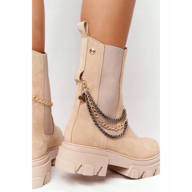 Lewski Shoes Wildleder Sztyblety Workery Lewski Schuhe 2998-0 Sand beige mehrfarbig 2