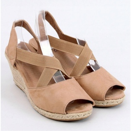 Sandalen Espadrilles auf Keilabsatz beige 9R38 Khaki 1