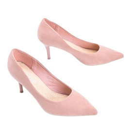 Pinke Pumps auf Stilettoabsatz aus Öko-Wildleder Anissa rosa 2