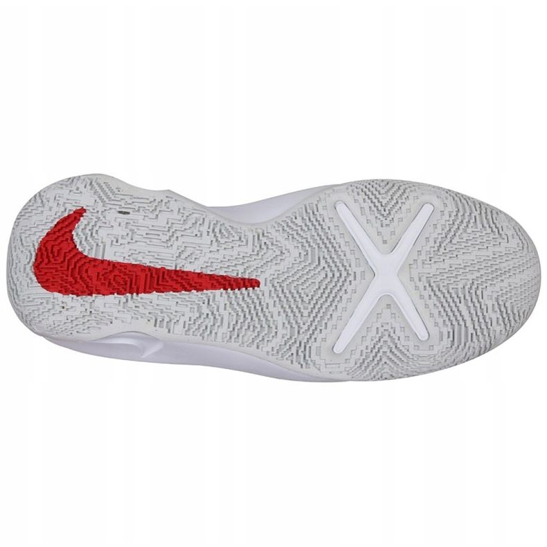 Nike Team Hustle D 10 Big Basketball Schuh Jr CW6735 005 Basketballschuh rot, weiß, rot, marineblau rot 1