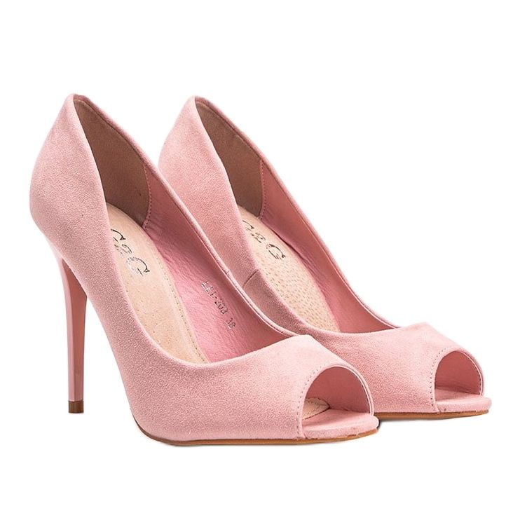 Pinke Pumps auf Stilettoabsatz von Janessa rosa 1