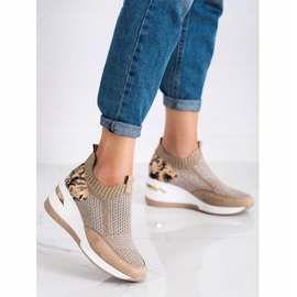 ARTIKER Slip-On-Sneaker mit Moro-Print braun 1