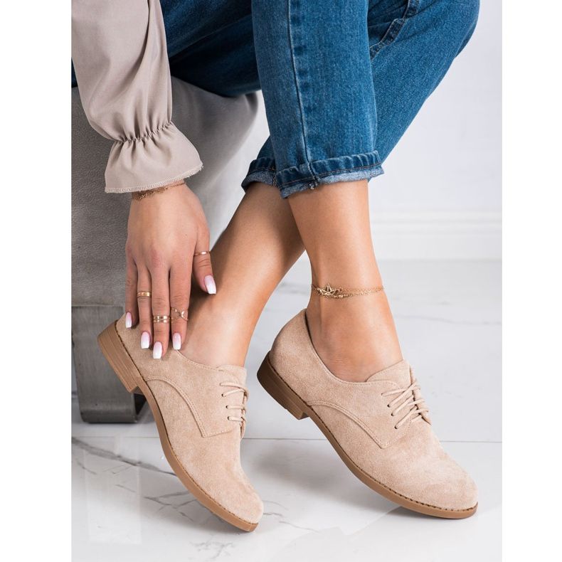 SHELOVET Klassische Schnürschuhe beige 1