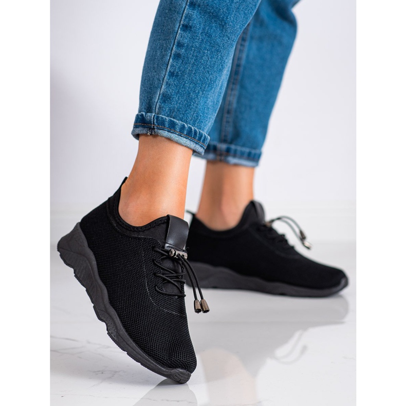 SUPER COOL Schwarze Textil-Sneakers 1