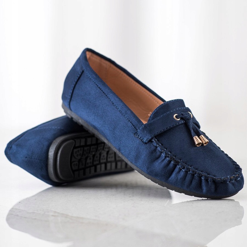 SHELOVET Lässige Slipper navy blau 1